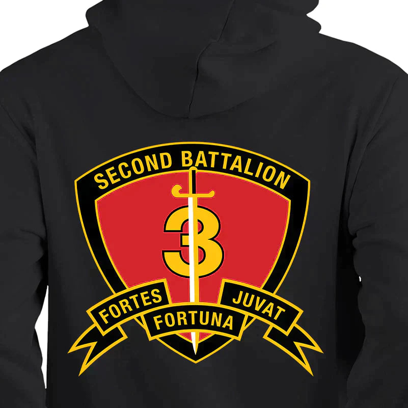 2nd Bn 3rd Marines USMC Unit hoodie, 2dBn 3rd Marines logo sweatshirt, USMC gift ideas, Marine Corp gifts women or men, USMC unit logo gear, USMC unit logo sweatshirts