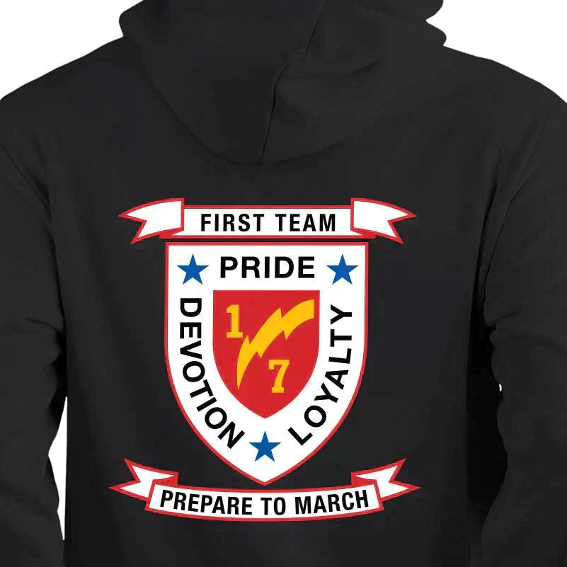 1st Bn 7th Marines USMC Unit hoodie, 1st Bn 7th Marines logo sweatshirt, USMC gift ideas for men, Marine Corp gifts men or women 1st Bn 7th Marines