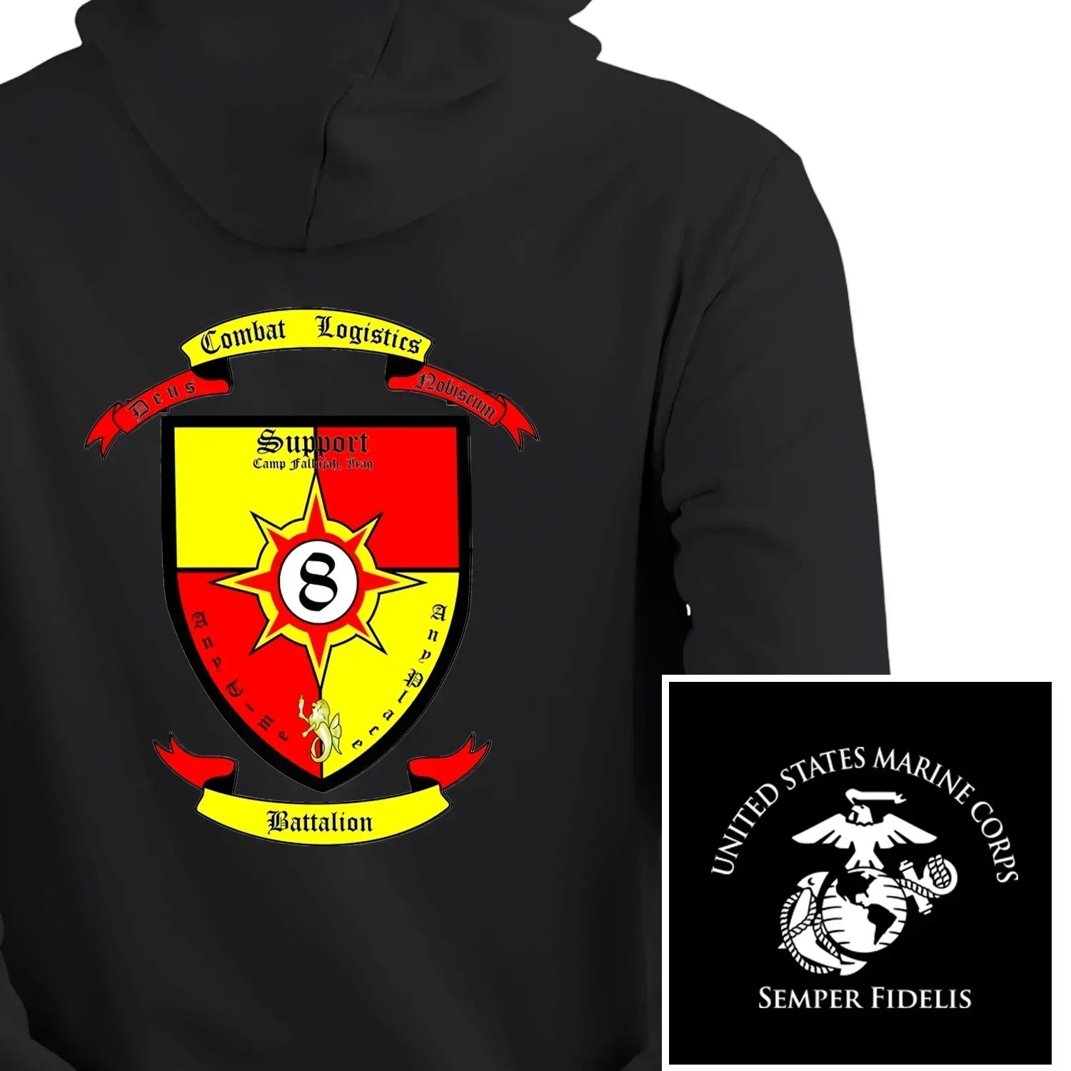 Combat Logistics Battalion 8 USMC Unit hoodie, CLB-8 logo sweatshirt, USMC gift ideas for men, Marine Corp gifts men or women CLB-8