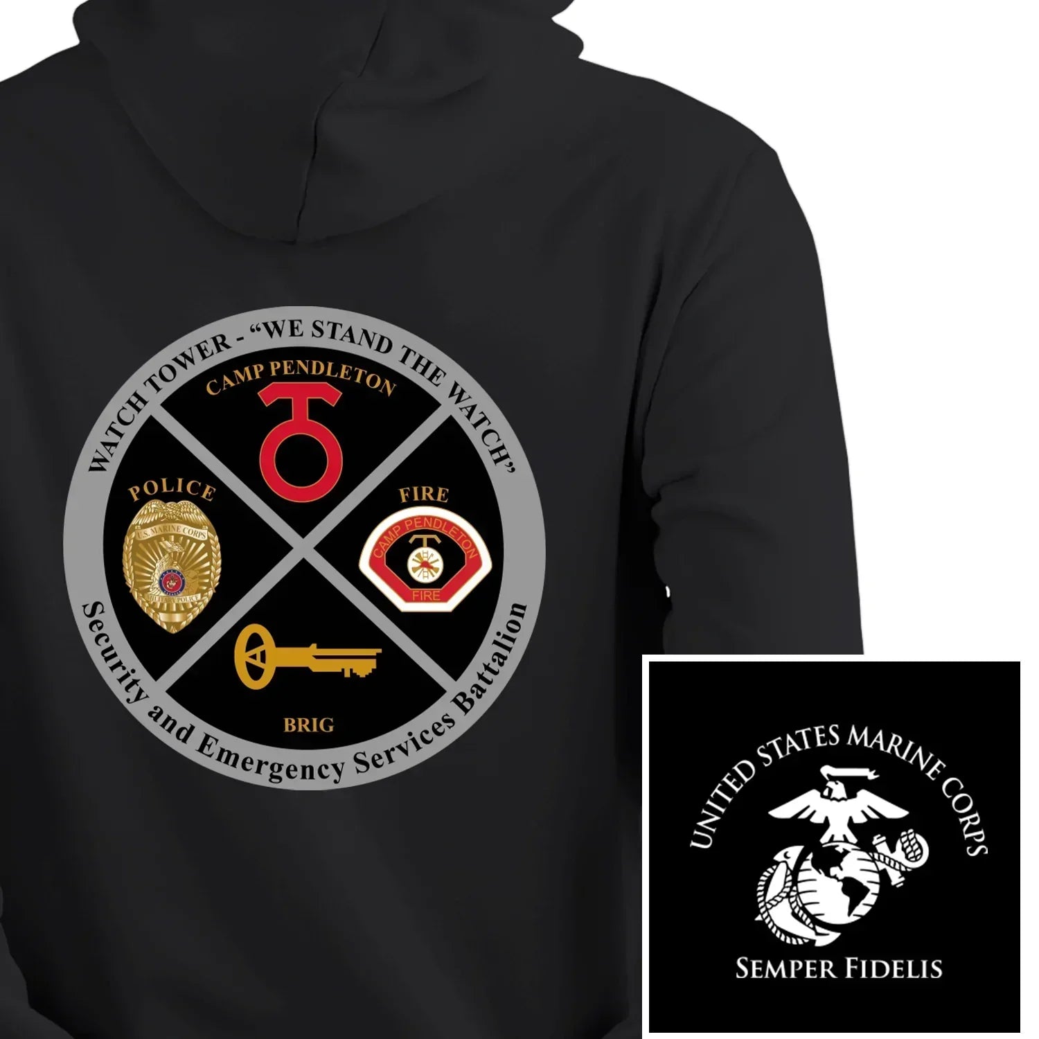 SES Bn USMC Unit Hoodie
