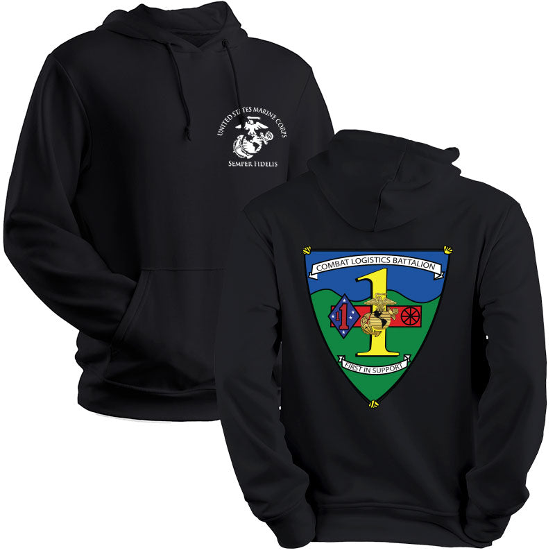 Combat Logistics Battalion 1 USMC Unit hoodie, CLB-1 USMC Unit Logo sweatshirt, USMC gift ideas, Marine Corp gifts women or men, USMC unit logo gear, USMC unit logo sweatshirts