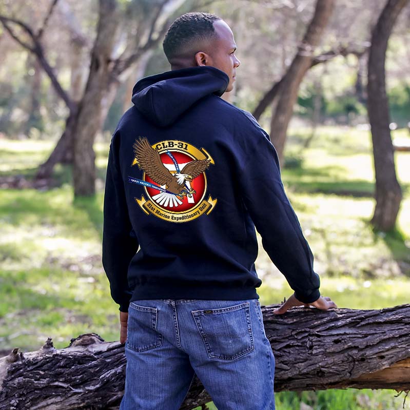 Combat Logistics Battalion 31 USMC Unit hoodie, CLB-31 USMC Unit Logo sweatshirt, USMC gift ideas, Marine Corp gifts women or men, USMC unit logo gear, USMC unit logo sweatshirts