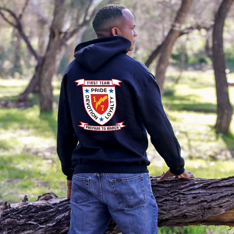 1st Bn 7th Marines USMC Unit hoodie, 1st Bn 7th Marines logo sweatshirt, USMC gift ideas for men, Marine Corp gifts men or women 1st Bn 7th Marines