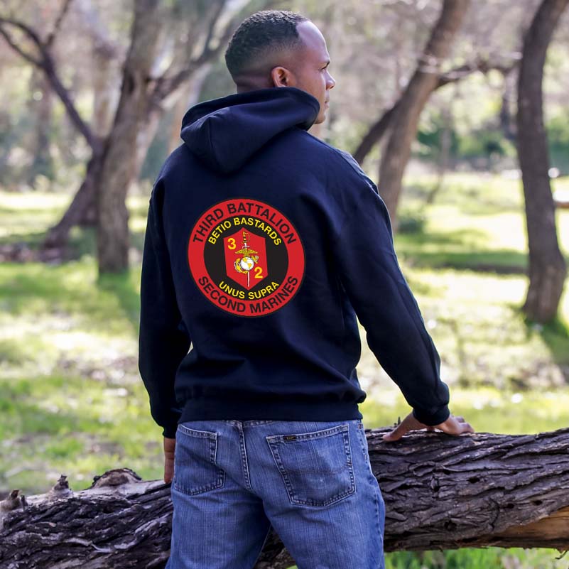 3d Bn 2d Marines USMC Unit hoodie, 3d Bn 2d Marines logo sweatshirt, USMC gift ideas for men, Marine Corp gifts men or women 3rd Bn 2nd Marines