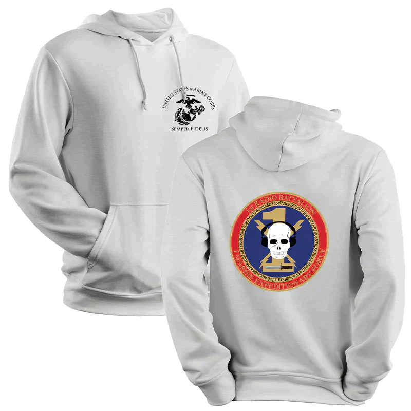 1st Radio Battalion Unit Hoodie, 1st Radio Battalion I Mef USMC Unit Hoodie, USMC Unit Hoodie, 1st Radio Battalion USMC
