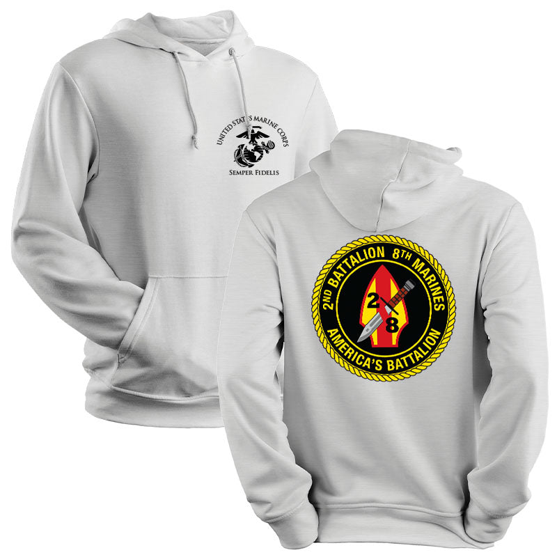2/8 unit sweatshirt, 2/8 unit hoodie, 2nd Battalion 8th Marines unit sweatshirt, 2nd battalion 8th Marines unit hoodie, USMC Unit Hoodie, USMC Unit gear