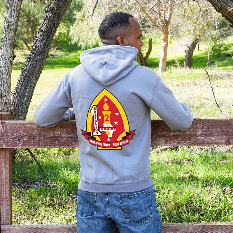 1st Battalion 2nd Marines USMC Unit hoodie, 1st Bn 2d Marines logo sweatshirt, USMC gift ideas, Marine Corp gifts women or men, USMC unit logo gear, USMC unit logo sweatshirts