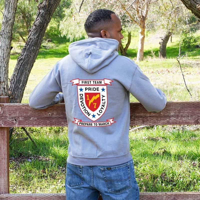 1st Bn 7th Marines USMC Unit hoodie, 1st Bn 7th Marines logo sweatshirt, USMC gift ideas for men, Marine Corp gifts men or women 1st Bn 7th Marines