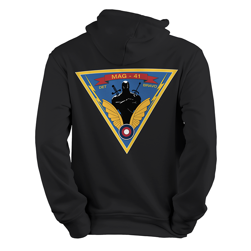 MAG-41 Det Bravo USMC Unit Hoodie Black
