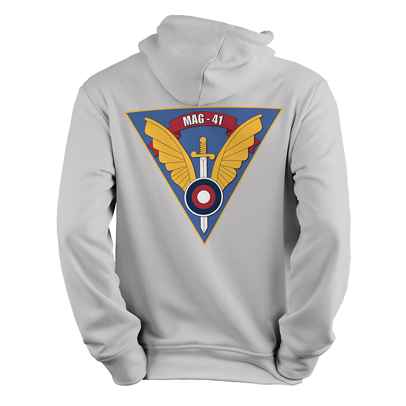 MAG-41 Heather Grey Hoodie Sweatshirt