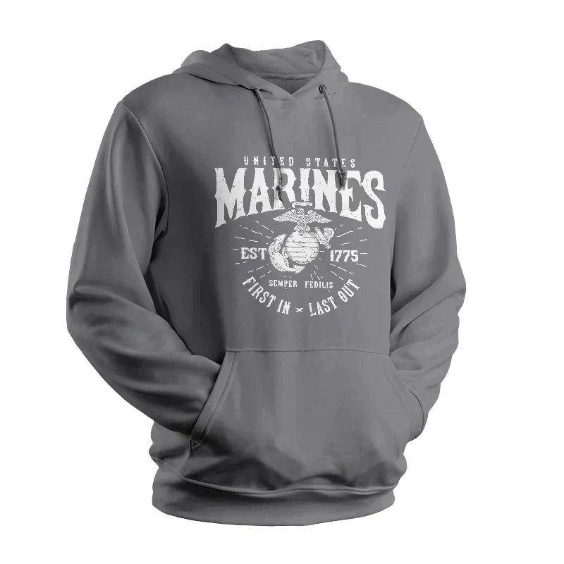 Marines First In Last Out Grey Sweatshirt