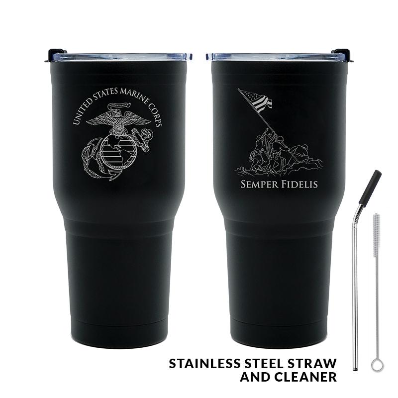 30oz USMC Stainless Steel Tumbler-USMC Gifts for Women or Men – Military  Veteran Products