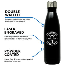 Load image into Gallery viewer, Marine Aviation Logistics Squadron 39 (MALS-39) logo water bottle, MALS-39 hydroflask, Marine Aviation Logistics Squadron 39 (MALS-39) USMC, Marine Corp gift ideas, USMC Gifts for women or men, MALS-39 Magicians, 17 Oz MALS-39 Water Bottle
