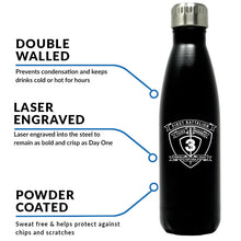 Load image into Gallery viewer, 1st Bn 3rd Marines logo water bottle, 1st Bn 3rd Marines hydroflask, 1st Battalion 3d Marines USMC, Marine Corp gift ideas, USMC Gifts for women flask 
