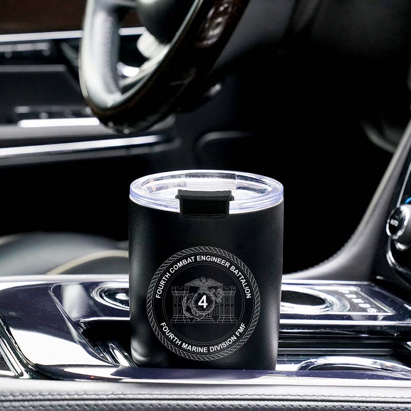 4th Combat Engineer Battalion (4th CEB) USMC Unit logo tumbler, 4th CEB coffee cup, 4th CEB USMC, Marine Corp gift ideas, USMC Gifts for men or women 20 Oz Tumbler