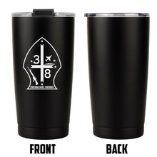 Load image into Gallery viewer, 3d Battalion 8th Marines (3/8) USMC Stainless Steel 20 Oz Marine Corps Tumbler
