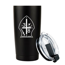 Load image into Gallery viewer, 3d Battalion 8th Marines (3/8) USMC Stainless Steel 20 Oz Marine Corps Tumbler
