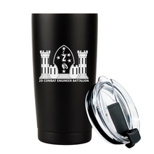 Load image into Gallery viewer, 2nd Combat Engineer Battalion (2d CEB) USMC Unit logo tumbler, 2d CEB coffee cup, 2d CEB USMC, Marine Corp gift ideas, USMC Gifts for men or women 20 Oz Tumbler
