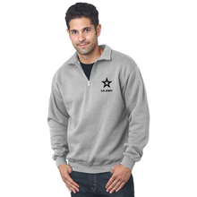 Load image into Gallery viewer, US Army Embroidered Quarter Zip Sweatshirt-MADE IN USA
