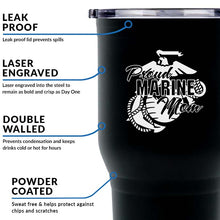 Load image into Gallery viewer, 30 Oz USMC Tumbler, Proud Marine Mom tumbler, Patriotic gifts, Marine Mom gift
