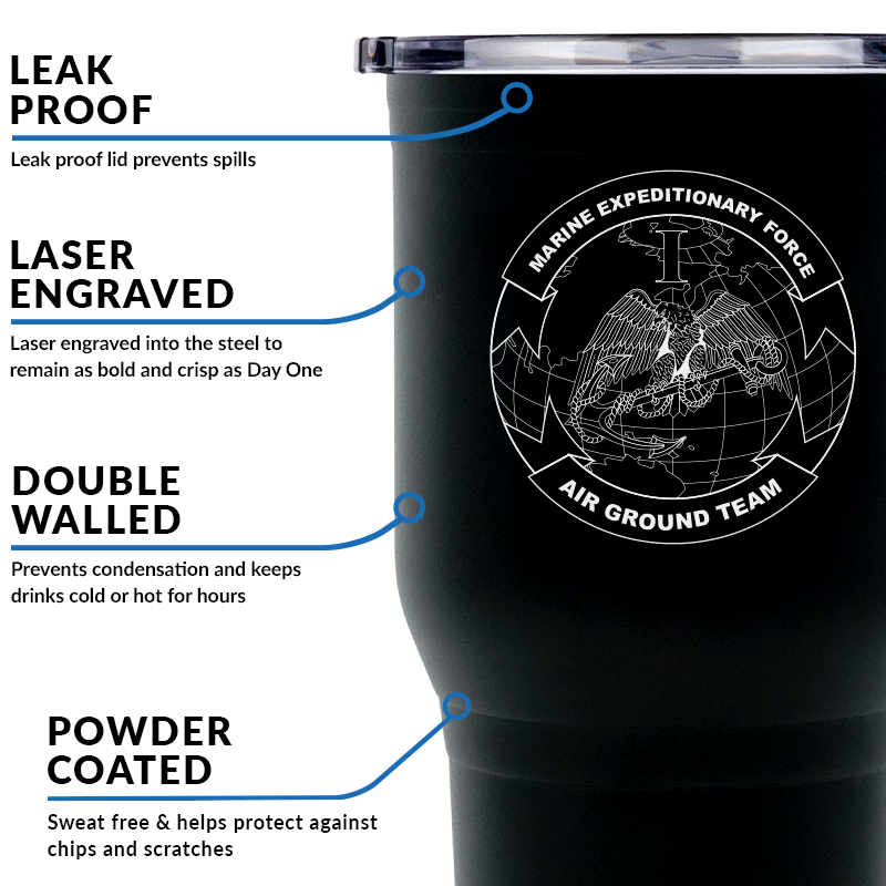 I Marine Expeditionary Force (IMEF) Unit Logo tumbler, IMEF USMC Unit Logo coffee cup, IMEF USMC, Marine Corp gift ideas, USMC Gifts for women 