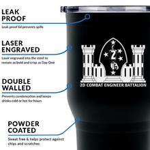 Load image into Gallery viewer, 2nd Combat Engineer Battalion (2d CEB) USMC Unit logo tumbler, 2d CEB coffee cup, 2d CEB USMC, Marine Corp gift ideas, USMC Gifts for men or women 30 Oz Tumbler
