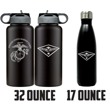 Load image into Gallery viewer, 3rd MAW USMC Unit Logo water bottle, 3rd Marine Aircraft Wing USMC Unit Logo hydroflask, 3rd MAW USMC, Marine Corp gift ideas, USMC Gifts for women or men flask, big USMC water bottle, Marine Corp water bottle 
