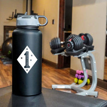 Load image into Gallery viewer, 1st Marine Division USMC Unit logo water bottle, First Marine Division Unit Logo hydroflask, 1st MARDIV USMC Unit, Marine Corps gift ideas, USMC Gifts for women 32 oz Water bottle
