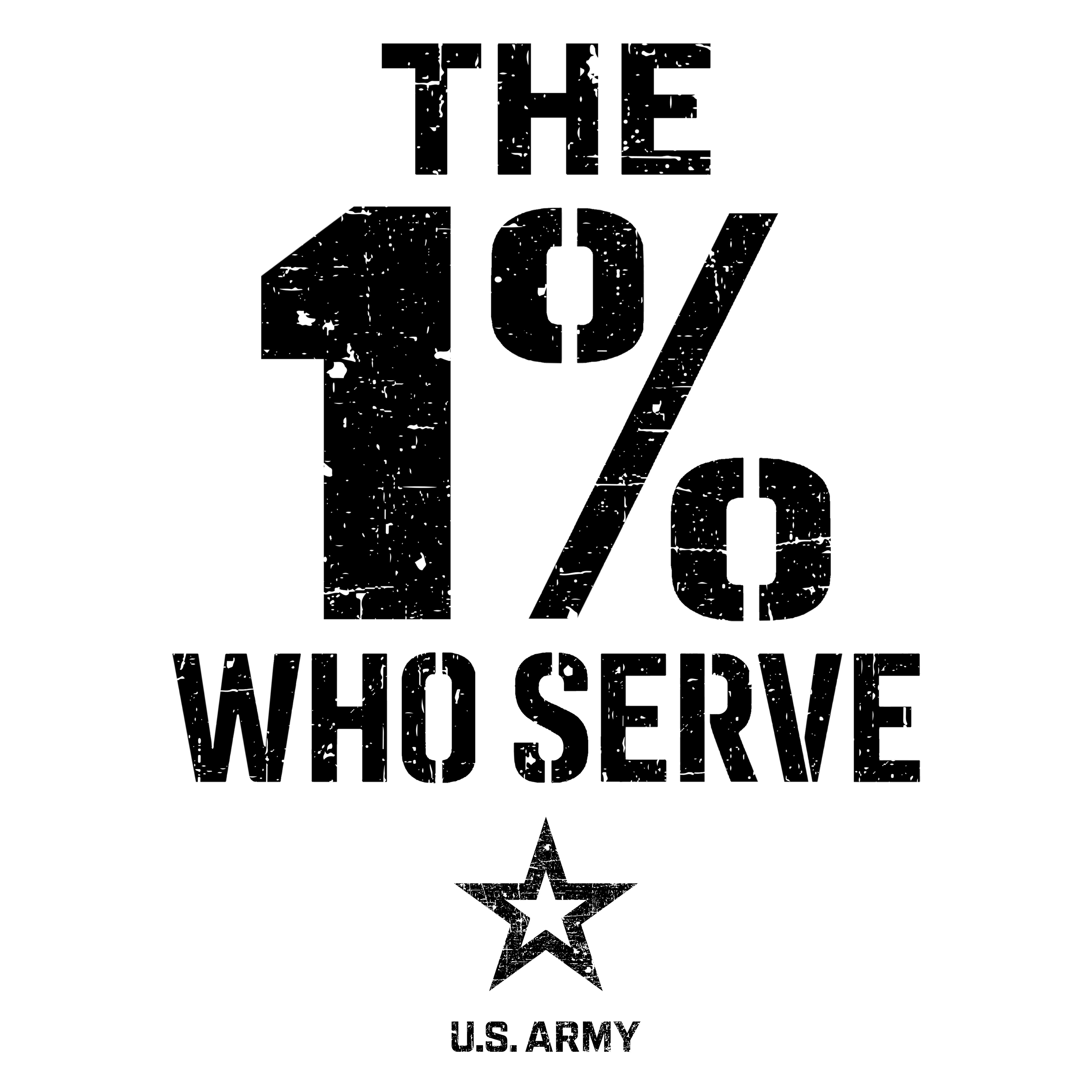 The 1% Who Serve Army Performance T-Shirt