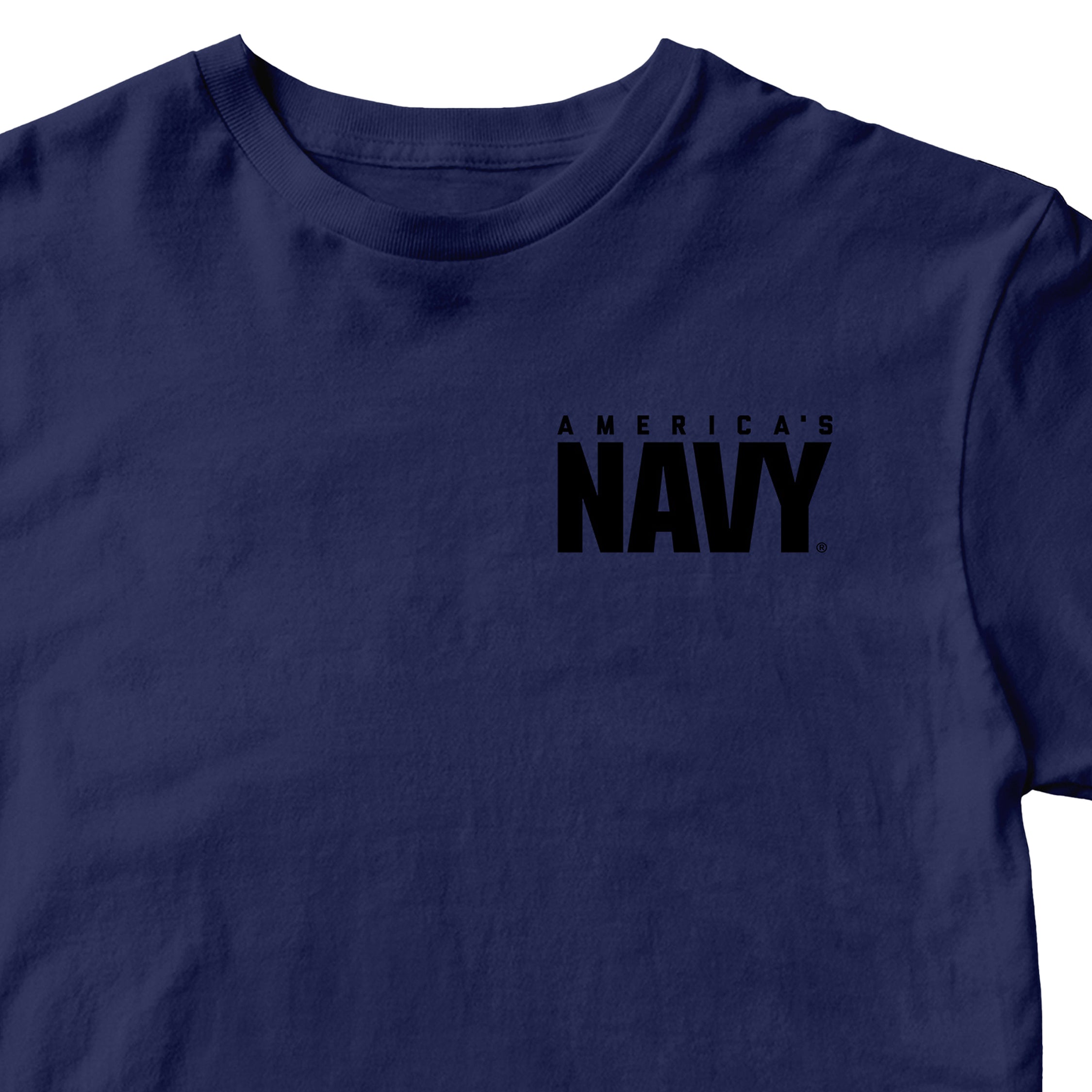 Navy blue t-shirt with 'America's Navy' chest seal
