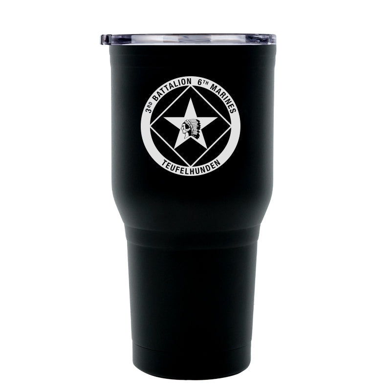 3rd Bn 6th Marines (3/6) USMC Stainless Steel Marine Corps Tumbler