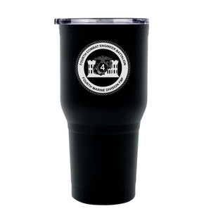 4th Combat Engineer Battalion (4th CEB) USMC Unit logo tumbler, 4th CEB coffee cup, 4th CEB USMC, Marine Corp gift ideas, USMC Gifts for men or women 30 Oz Tumbler