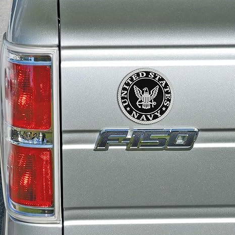 US Navy - 3.5 Inch Black & Silver Medallion