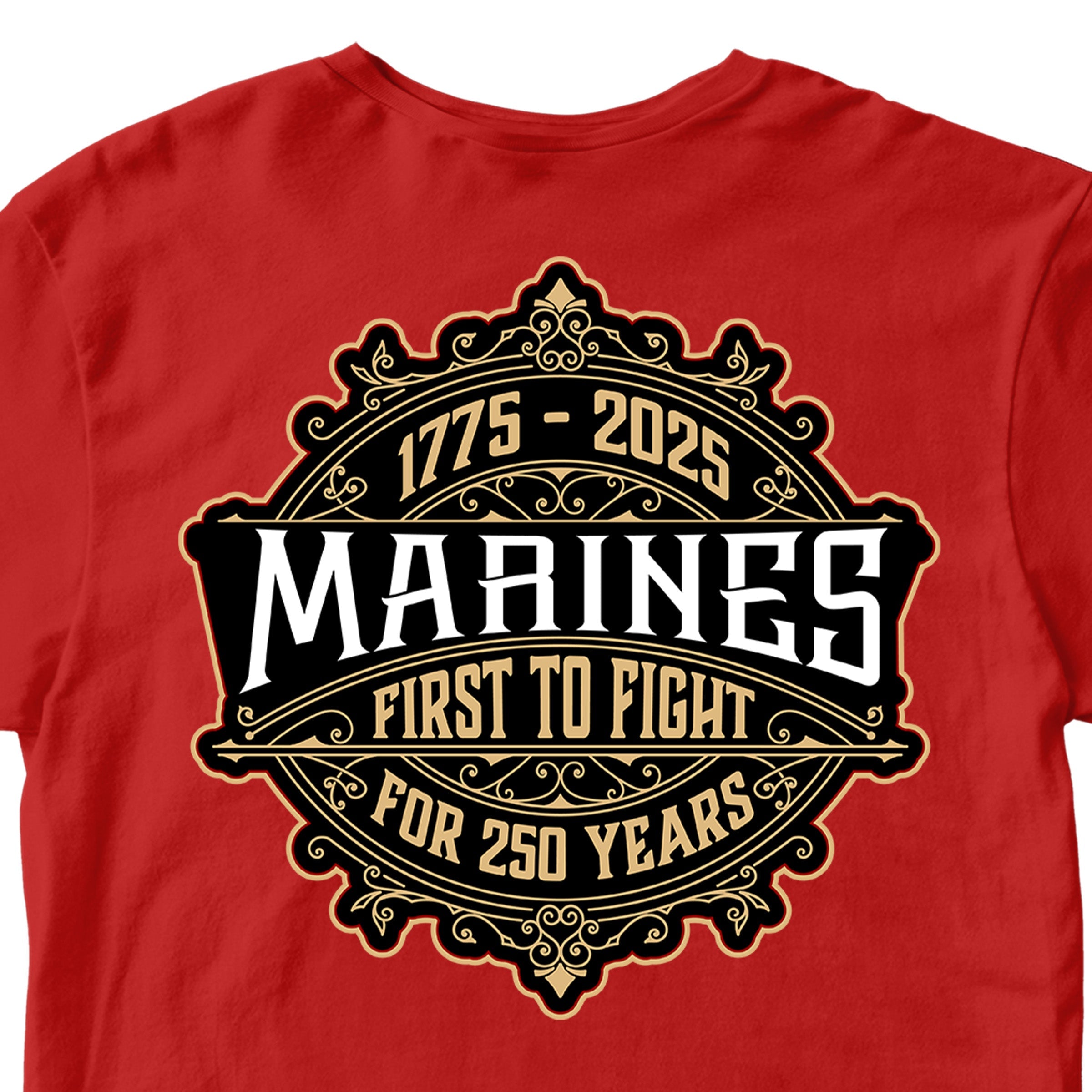 Marines 250th Birthday Whiskey Label T-shirt