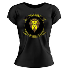 Load image into Gallery viewer, Headquarters &amp; Headquarters Support Squadron Yuma USMC Unit ladie&#39;s T-Shirt,  HQ&amp;HQS Yuma USMC Unit logo, USMC gift ideas for women, Marine Corp gifts for women HQ &amp; HQS Yuma 
