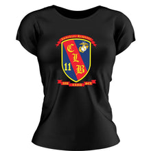 Load image into Gallery viewer, CLB-11 USMC Unit Ladie&#39;s T-Shirt, CLB-11, USMC gift ideas for women, Marine Corp gifts for women CLB-11  Women&#39;s Combat Logistics Battalion-11 Unit t-shirt-USMC Unit Shirts USMC Gifts 
