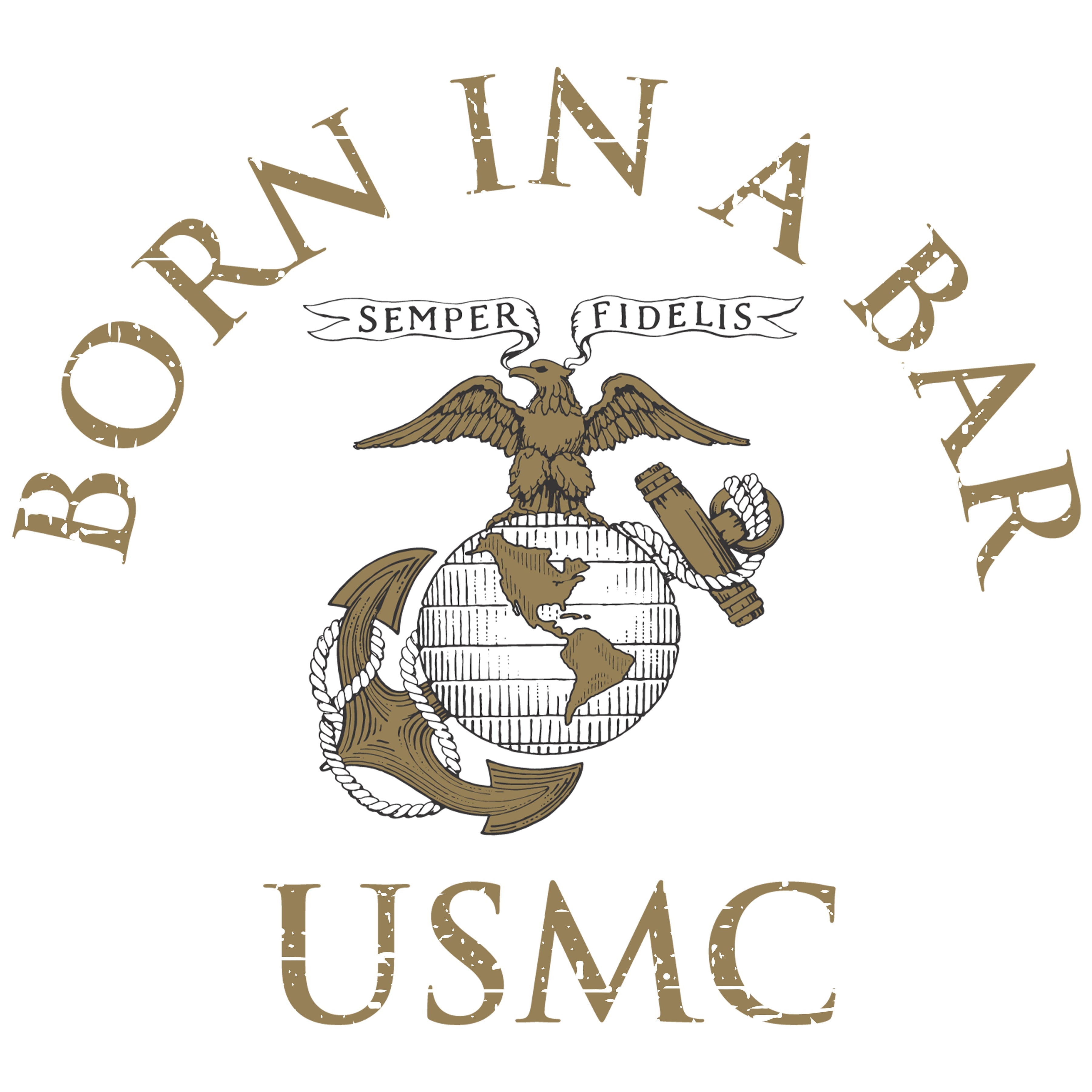 USMC Tun Tavern Born in a Bar Hoodie