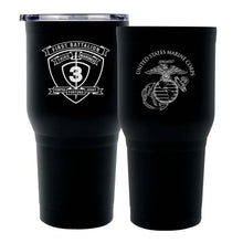 Load image into Gallery viewer, 1st Battalion 3rd Marines USMC Unit Logo tumbler, 1st Battalion 3rd Marines  (1/3 USMC Unit) coffee cup, 1st Battalion 3d Marines  USMC, Marine Corp gift ideas, USMC Gifts for women
