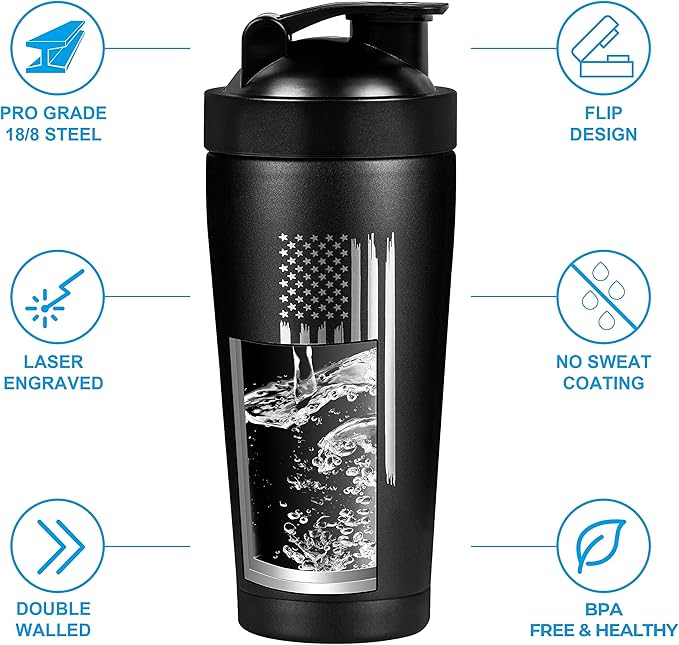 Flag - 24oz Shaker Bottle