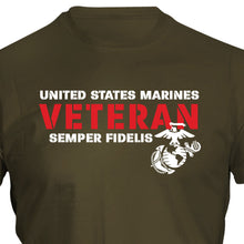 Load image into Gallery viewer, United States Marines Veteran T-Shirt
