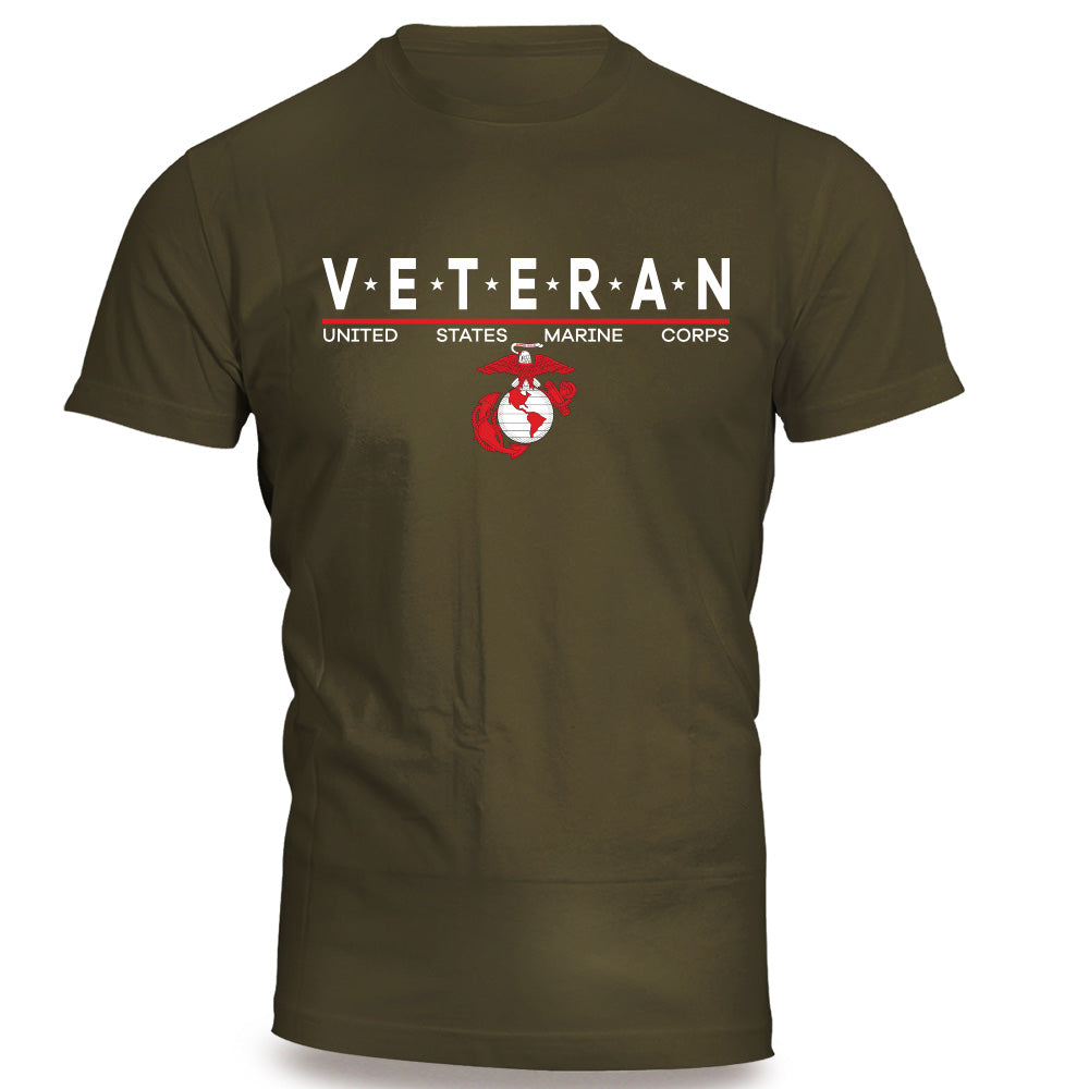 United States Marine Corps V*E*T*E*R*A*N T-Shirt-USMC Vet Shirt