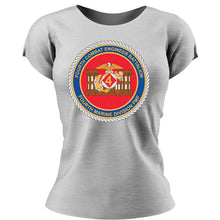 Load image into Gallery viewer, 4th CEB USMC Unit ladie&#39;s T-Shirt, 4th CEB logo, USMC gift ideas for women, Marine Corp gifts for women
