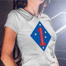 Load image into Gallery viewer, 1st Marine Division Women&#39;s Unit Logo T-Shirt, 1st MARDIV USMC Unit Logo, 1st MARDIV USMC

