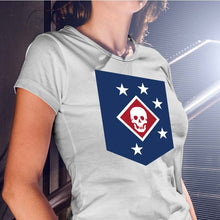 Load image into Gallery viewer, Women&#39;s Marine Raiders USMC Unit T-Shirt, Marine Raiders Women&#39;s USMC Unit T-Shirt, Marine Raiders logo, USMC gift ideas for women, Marine Corps gifts women
