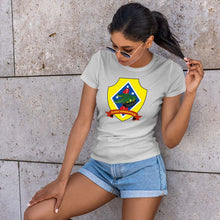 Load image into Gallery viewer, 3d Assault Amphibian Battalion Women&#39;s Unit Logo T-Shirt, 3rd AABN logo, USMC Gift ideas

