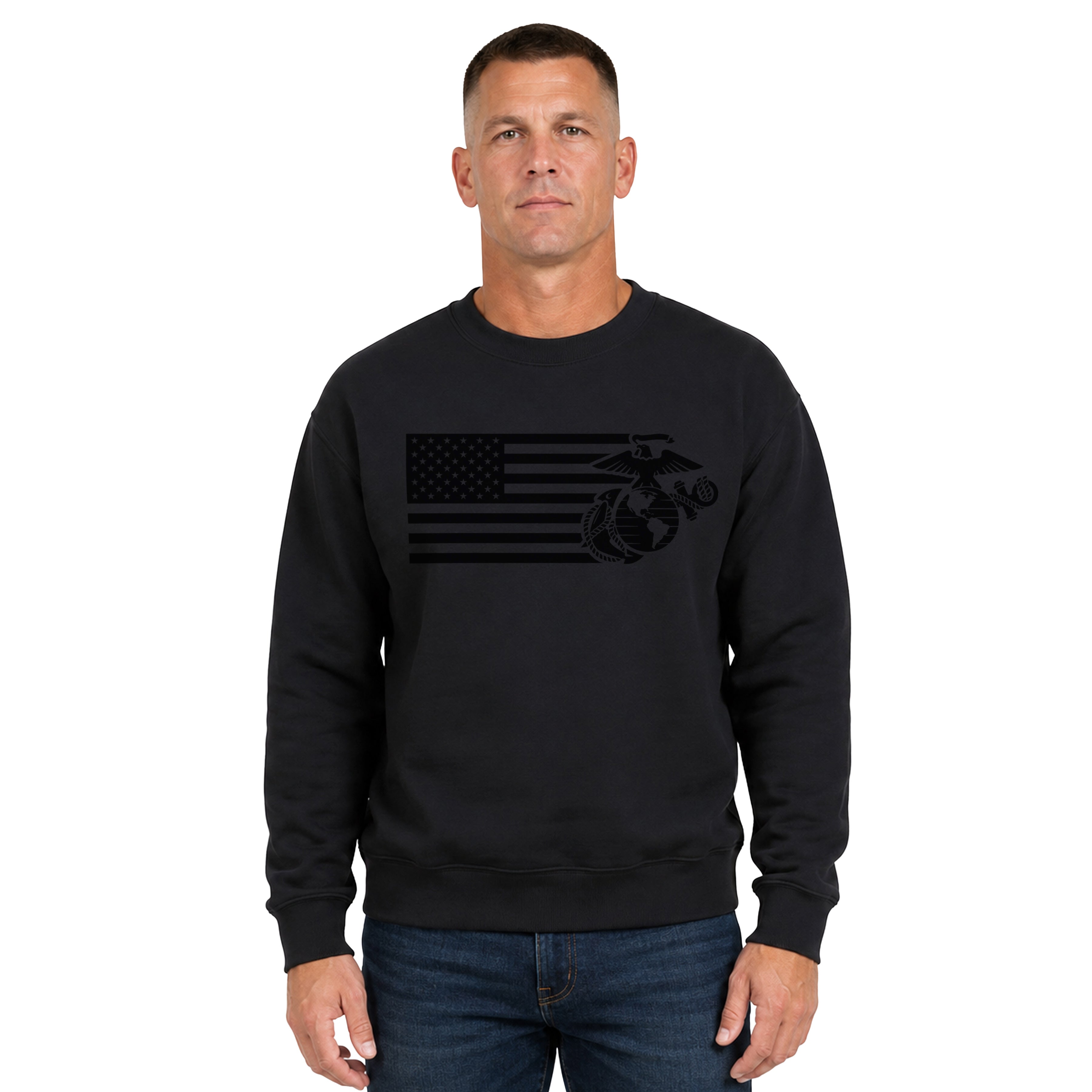 USMC Split Flag & EGA Sweatshirt
