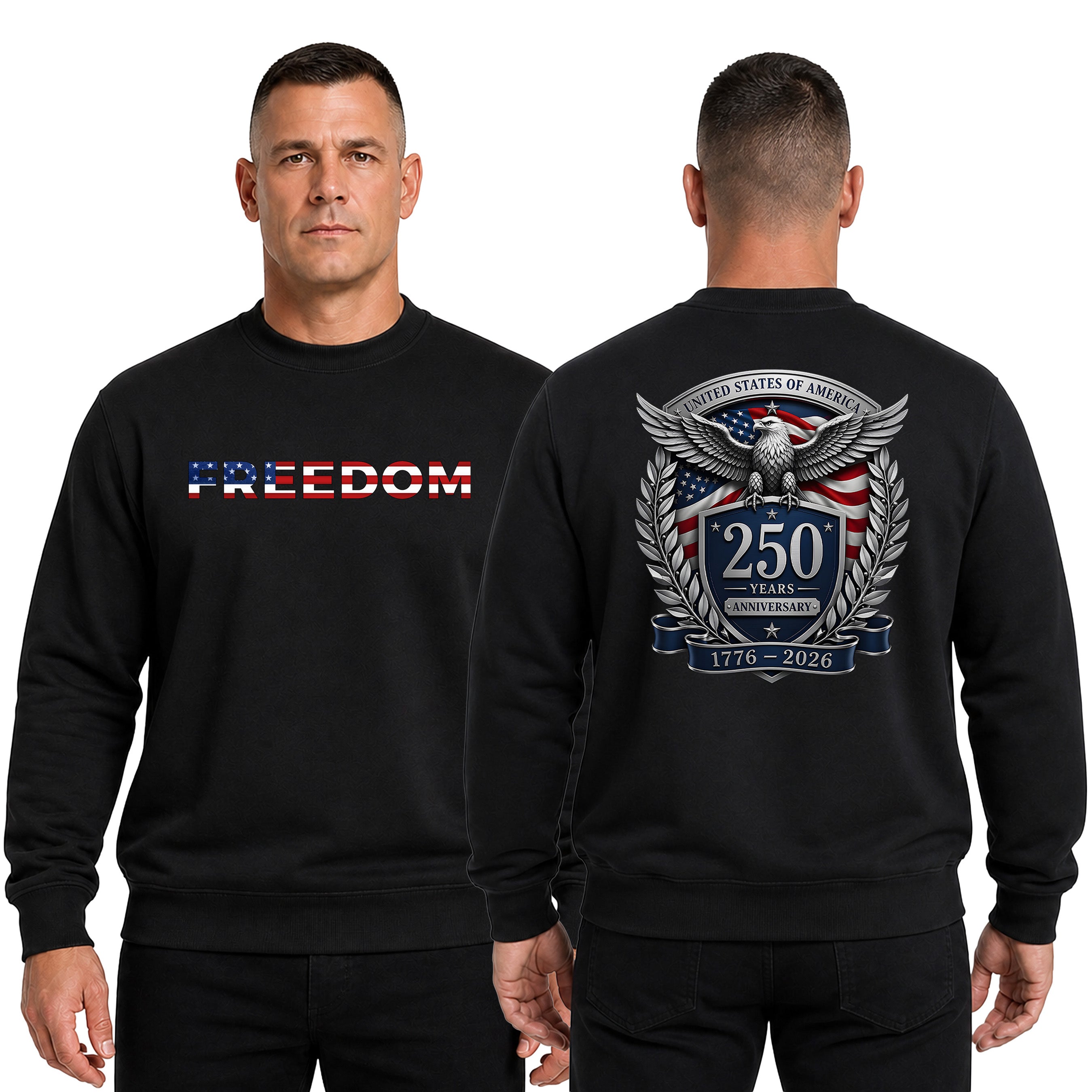 America 250th Anniversary Freedom Flag Sweatshirt