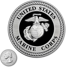 Load image into Gallery viewer, USMC - 3.5 Inch Black &amp; Silver Medallion
