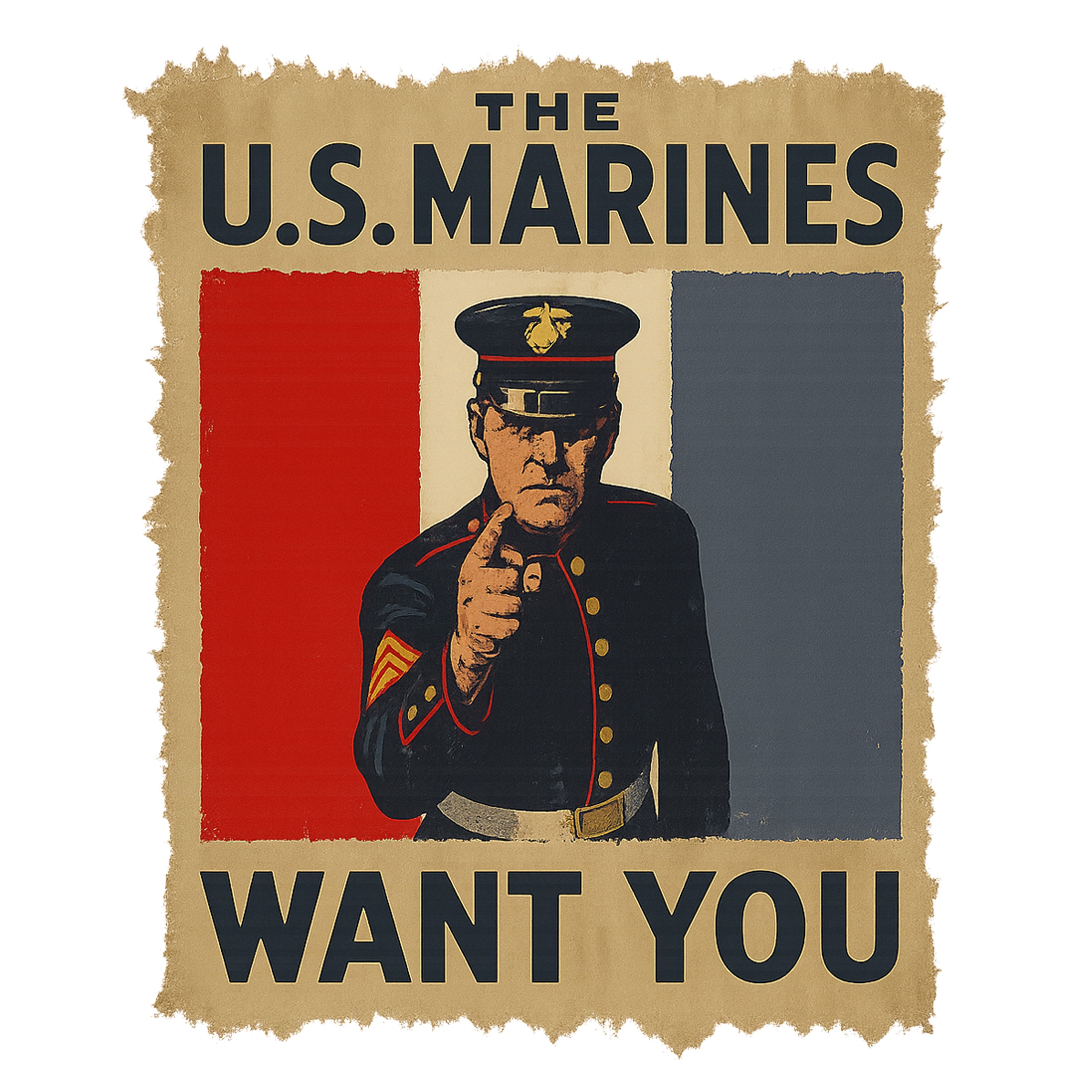 U.S. Marines "WANT YOU" Vintage Poster T-Shirt
