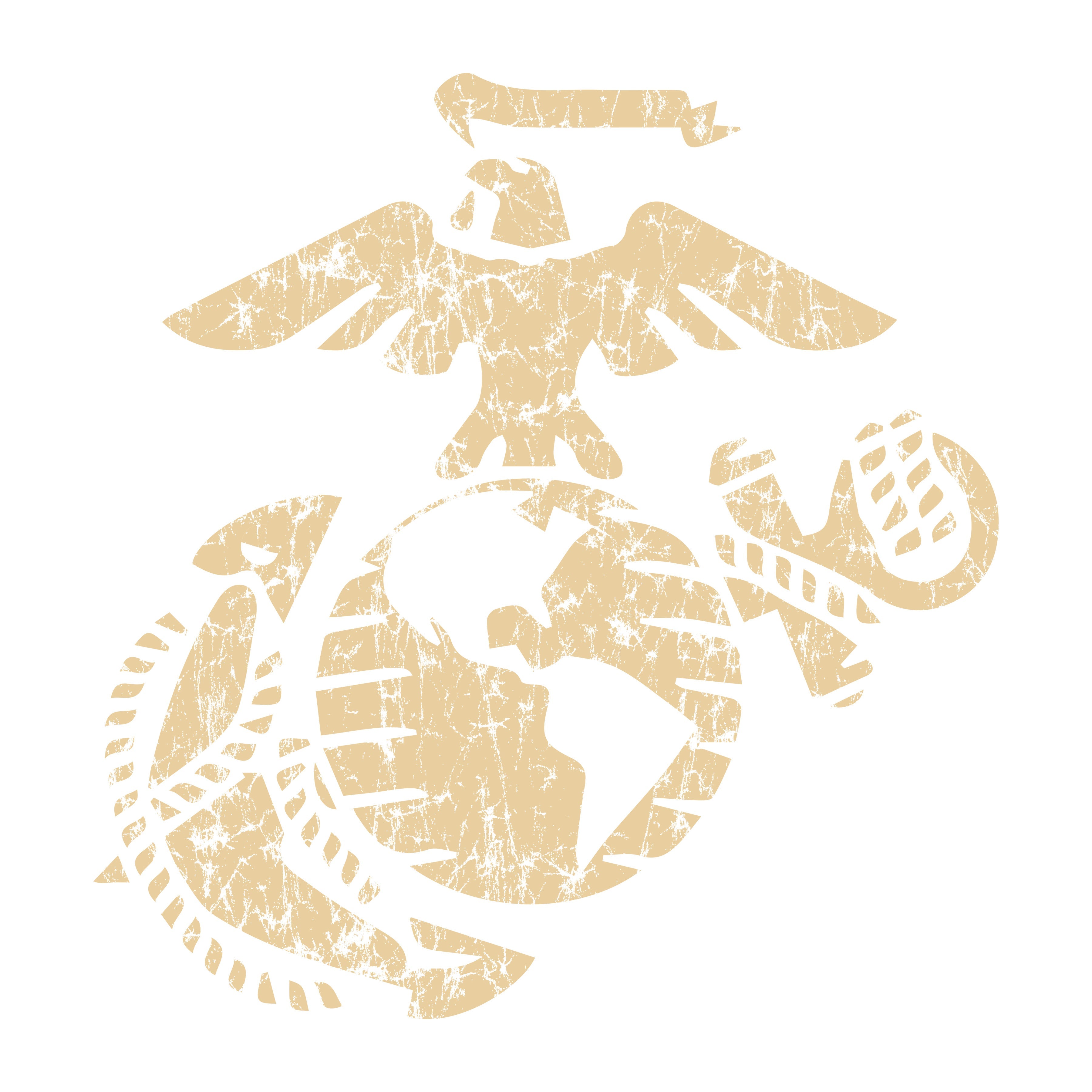Marines Distressed emblem with an eagle and globe and anchor.